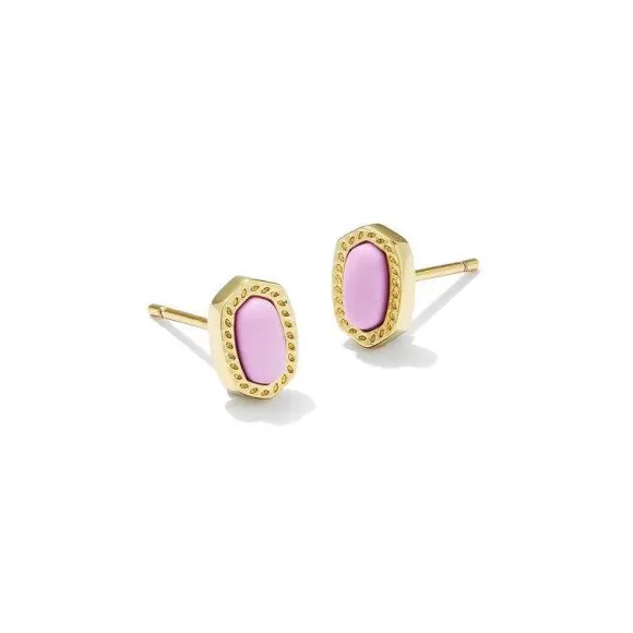 Kendra Scott Baby Ellie Stud Earrings Gold In Fuchsia Magnesite> Earrings
