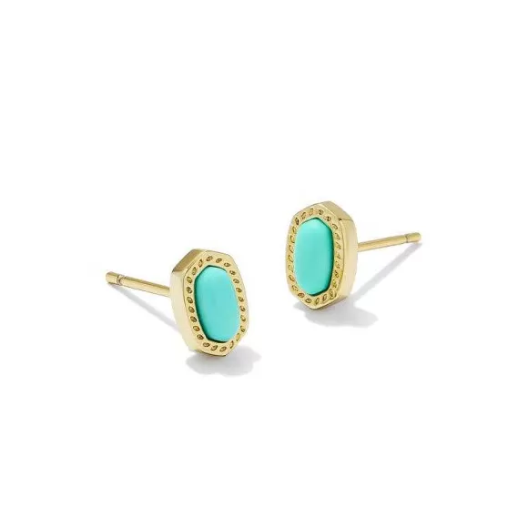 Kendra Scott Baby Ellie Stud Earrings Gold In Mint Magnestie> Earrings