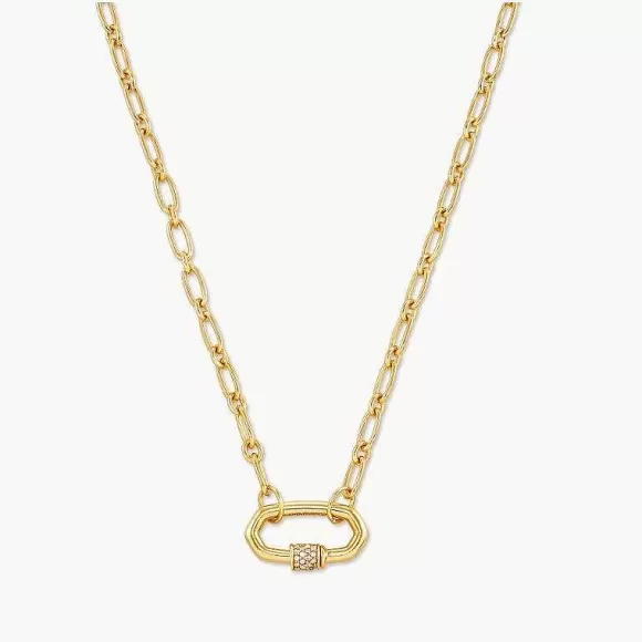 Kendra Scott Bristol 18K Gold Vermeil Link Necklace In White Sapphire> Necklaces